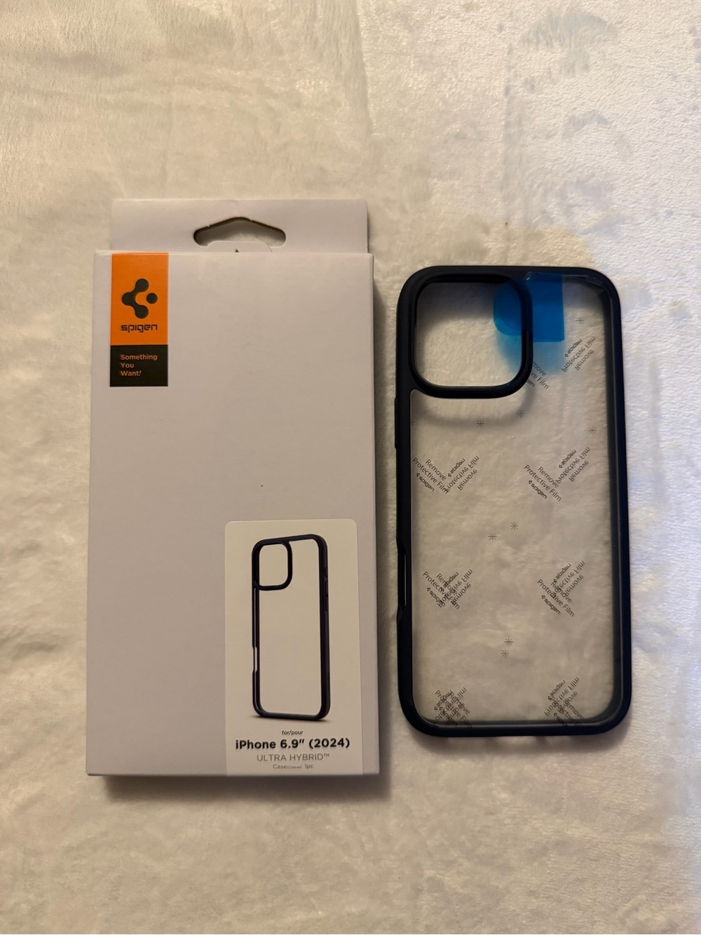 Spigen Clear Black Bumper Case for iPhone 16 Pro Max 6.9" Navy Blue